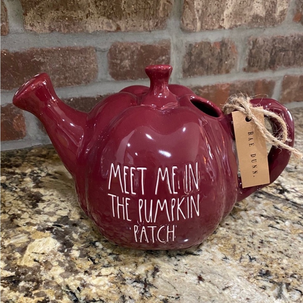 Rae Dunn Meet Me in The Pumpkin Patch Ceramic Watering Can Brand new - FALL